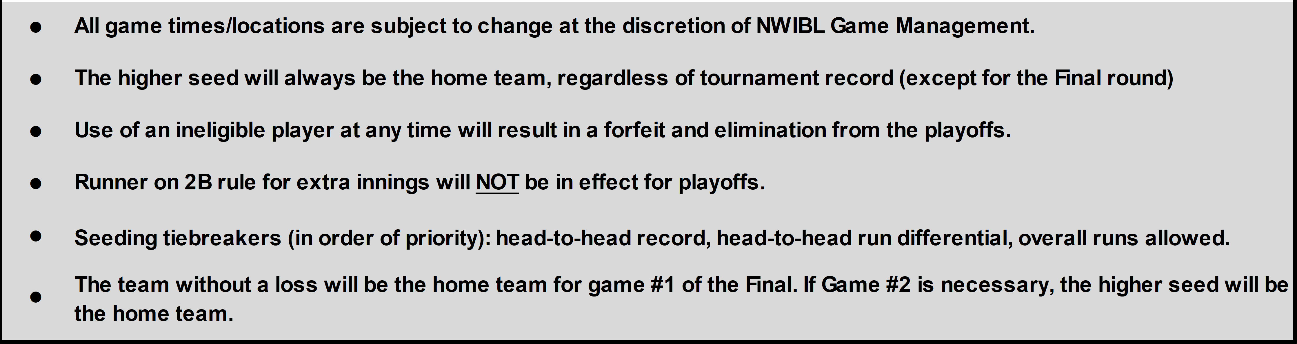 Tournament Rules